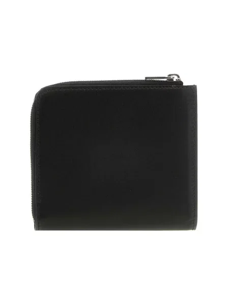 Portfel Jil Sander skórzany z logo czarny