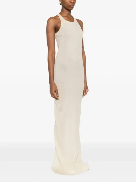Maxi rochie maxi Rick Owens cu decolteu rotund de costum