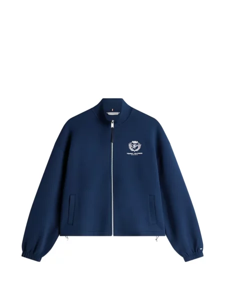 Hanorac cu fermoar Tommy Hilfiger albastru