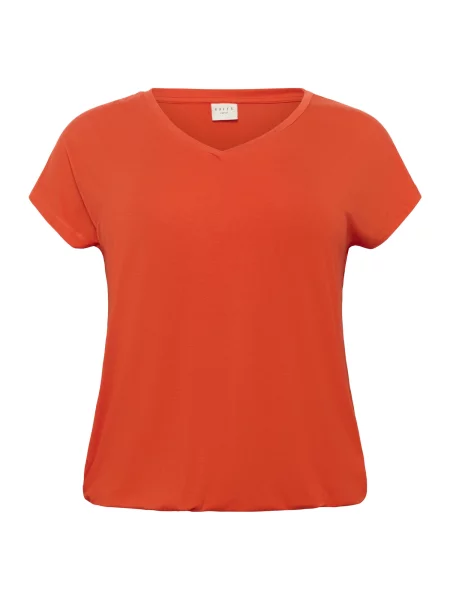 KAFFE CURVE Tricou KCjena orange roșu