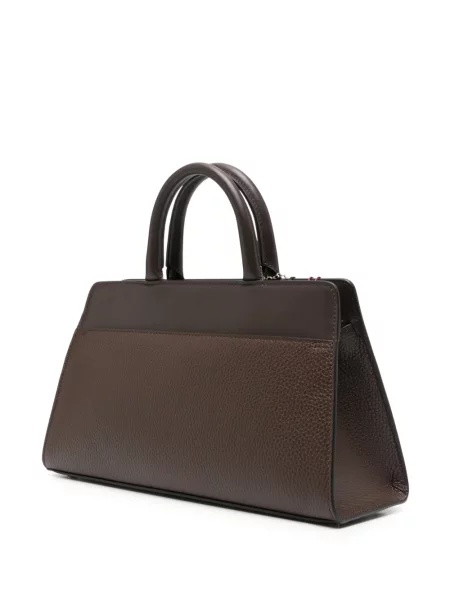 Geantă shopper Aigner din piele maro