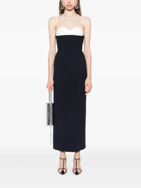 Rochie maxi Khaite de costum albastru