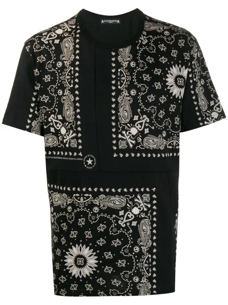 Tricou Mastermind World cu imagine cu model paisley negru