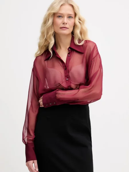 Aniye By bluză uni bordo