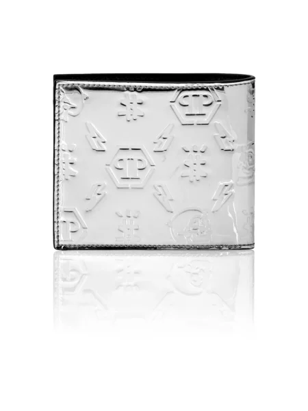 Portfel Philipp Plein skórzany szary