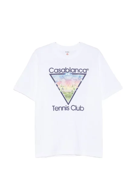 Tricou Casablanca cu imagine tenis alb