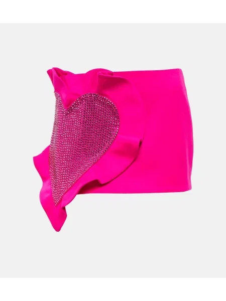 Spódnica Area wełniana w serca różowa