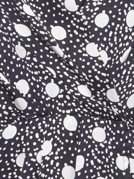 Rochie mini Sandro cu buline cu volane negru