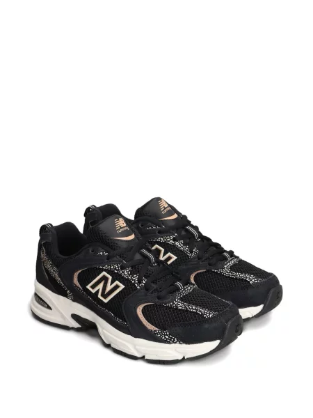 Papuci New Balance din piele de căprioară negru
