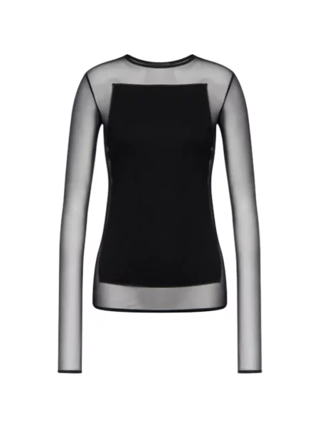 Top Dondup transparente negru