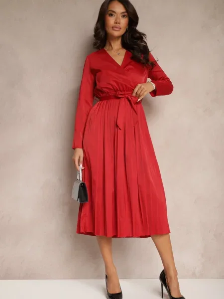 Rochie Vișinie Thesamna bordo