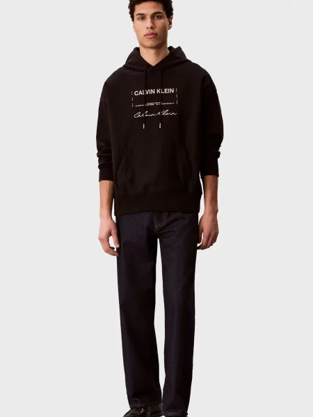 Махрове худі Calvin Klein Jeans чорне