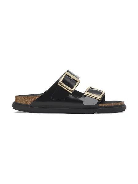 Birkenstock șlapi de piele Arizona negru