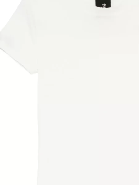 Scurt tricou Thom Krom cu decolteu rotund alb