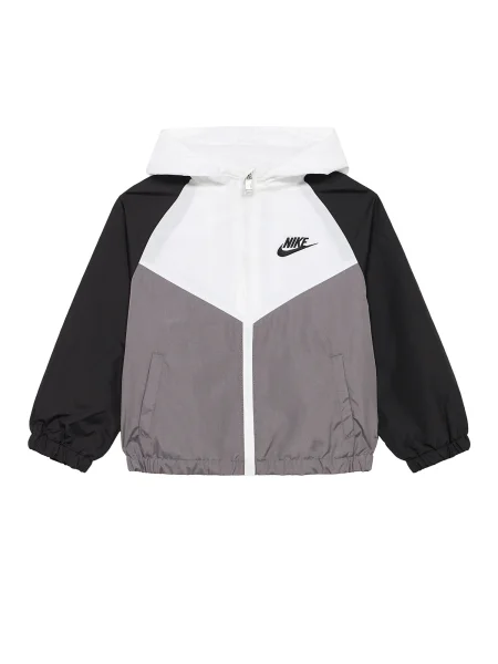 Nike Sportswear Geacă de primăvară-toamnă gri / negru alb