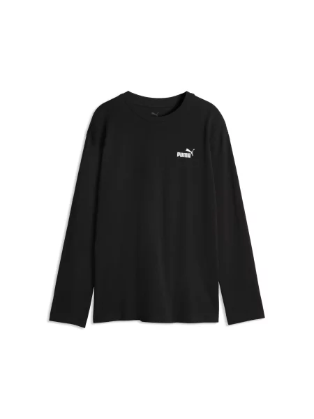 PUMA koszulka Essentials Logo z długim rękawem o luźnym kroju Odzież S czarny