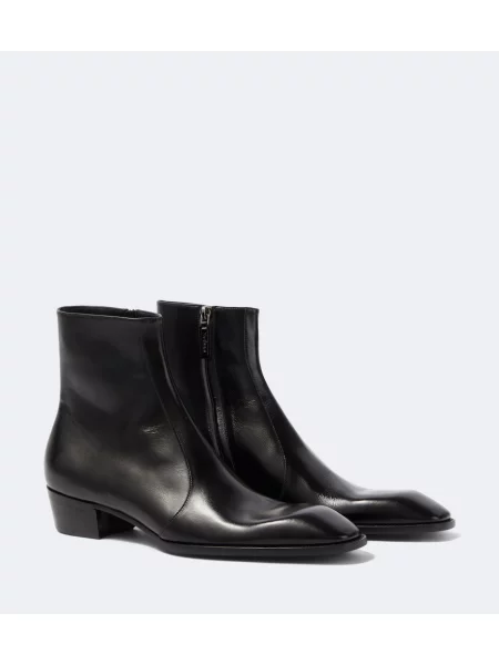Cizme scurte Saint Laurent din piele negru