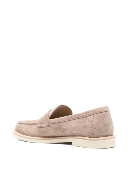 Loafersy Brunello Cucinelli skórzane bez obcasa