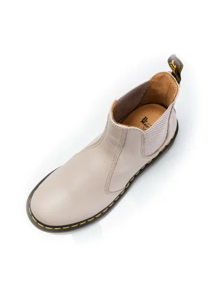 Sztyblety Dr. Martens skórzane retro beżowe