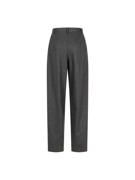 Jedwabne spodnie Emporio Armani szare