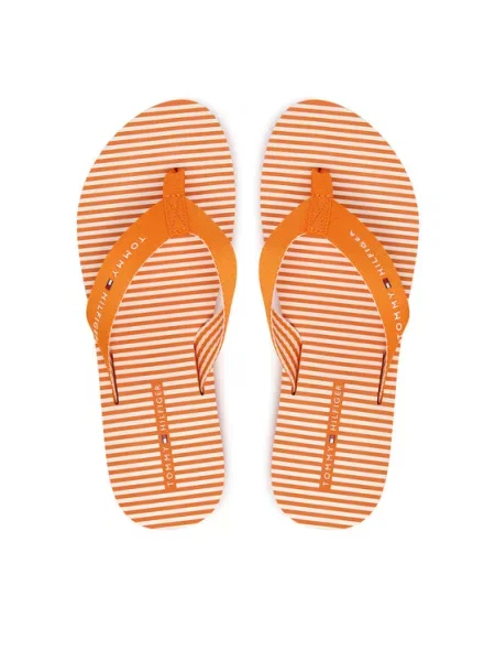 Tommy Hilfiger Japonke Th Ithaca Stripe Summer Sandal oranžna
