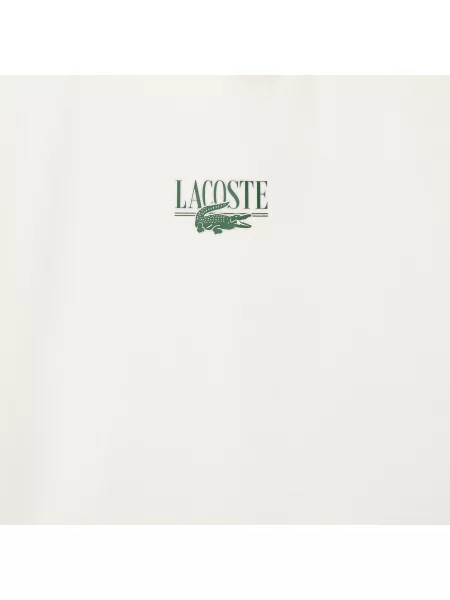 Lacoste Bluza Z Kapturem Jogger Z Nadrukiem beżowa