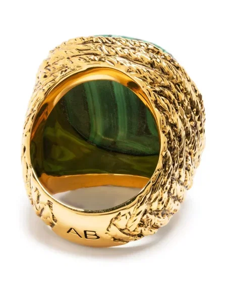 Inel Aurelie Bidermann de cristal auriu