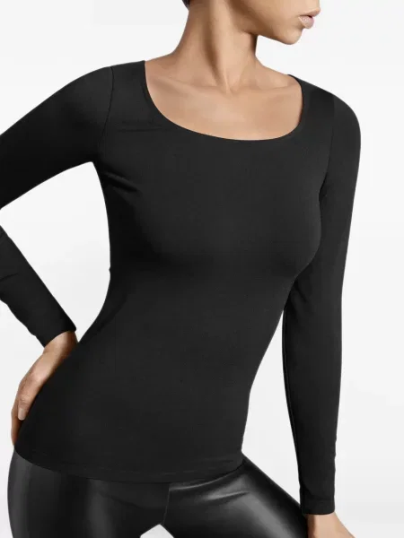 Lung top Wolford negru