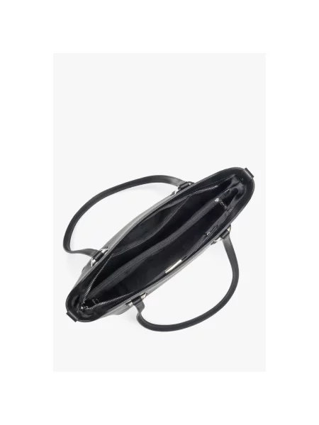 Сумка тоут шкіряна Cromia чорна