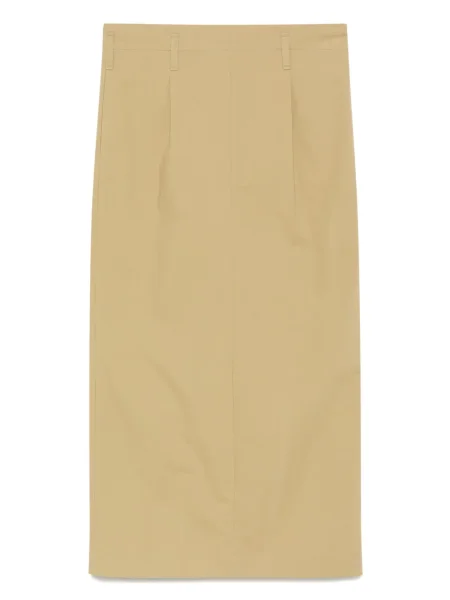 Fusta plisata A.m.g. plisată până la genunchi maro