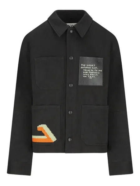 Haftowana kurtka Loewe czarna