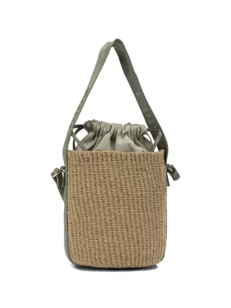 Geantă bucket Chloé Woody verde