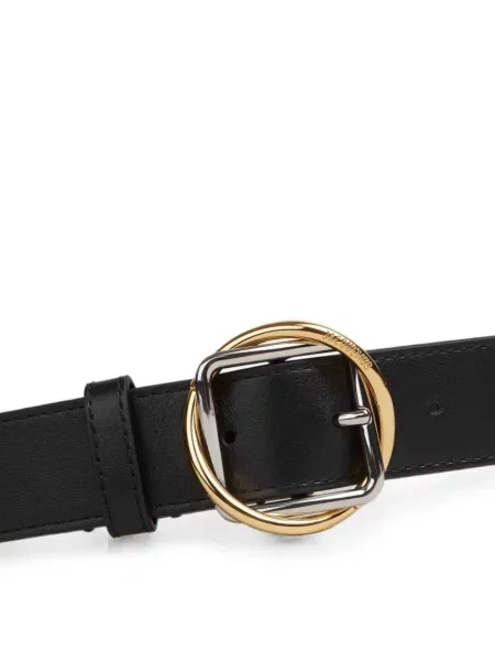 Cu centură curea Jacquemus din piele negru