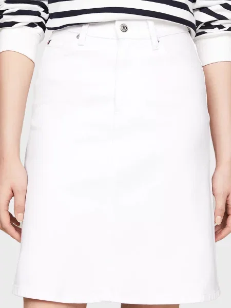 Джинсова спідниця Tommy Hilfiger а-силуету біла