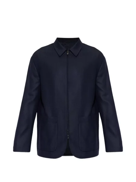 Geacă Giorgio Armani cu model herringbone albastru