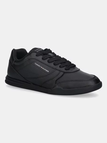 Kožené tenisky Tommy Hilfiger LOPRO CUP LEATHER černá