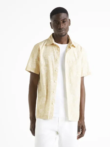 Tricou Celio cu mâneci scurte alb