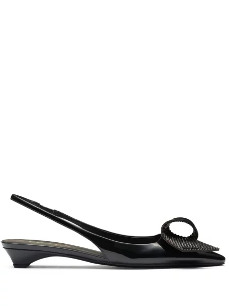 Pantofi cu toc Prada din piele negru