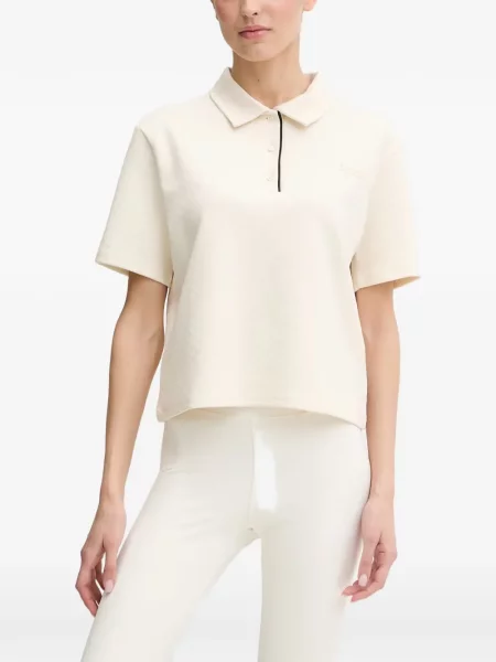 Tricou polo Guess cu autograf alb
