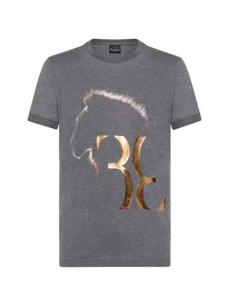 Tricou Billionaire cu imagine cu decolteu rotund gri