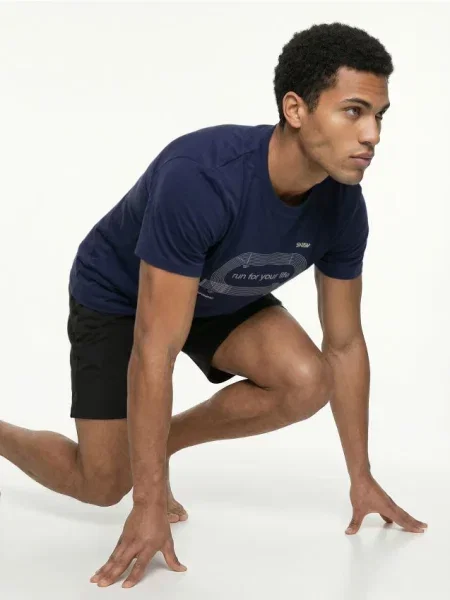 Sinsay slim fit tričko s krátkým rukávem SNSY PERFORMANCE námořnická modrá