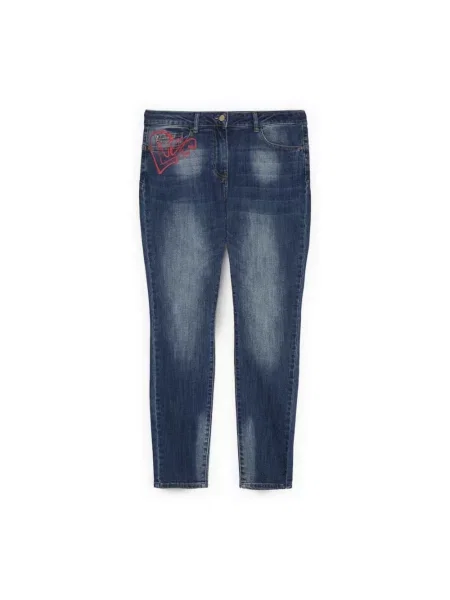 Skinny jeansy skinny Fiorella Rubino niebieskie