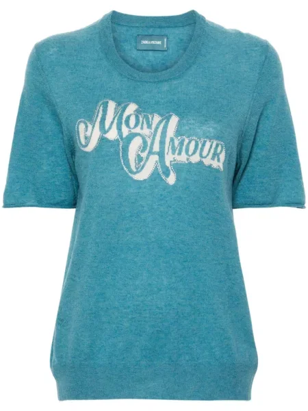 Top Zadig&voltaire tricotate de cristal albastru