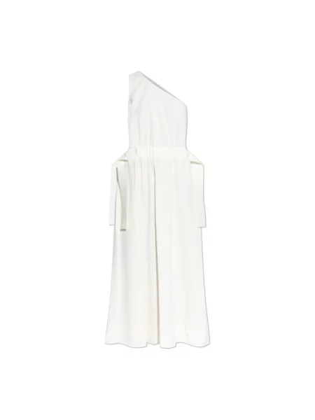 Sukienka Tory Burch na jednym ramieniu biała
