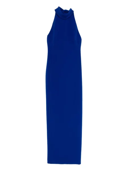 Rochie Amsale din crep de costum albastru
