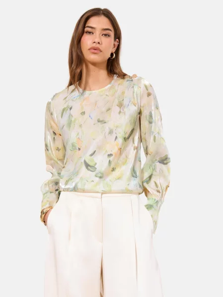 Lipsy Bluză deschis / albastru deschis / verde deschis / roz pastel bej