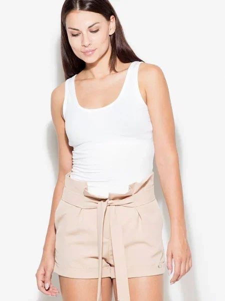 Talie elastică pantaloni scurți Katrus bej