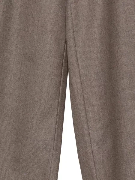 Pantaloni palazzo Ruohan de lână maro