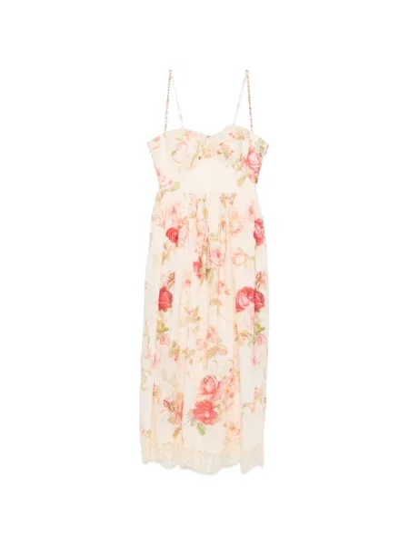 Rochie midi Zimmermann de in cu model floral cu imagine