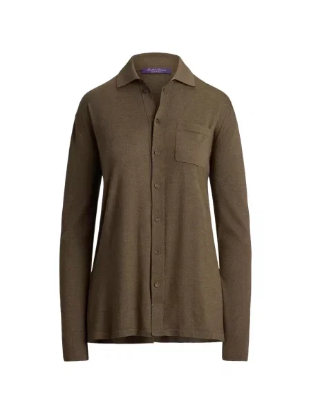 Cămașă Ralph Lauren Collection tricotate maro